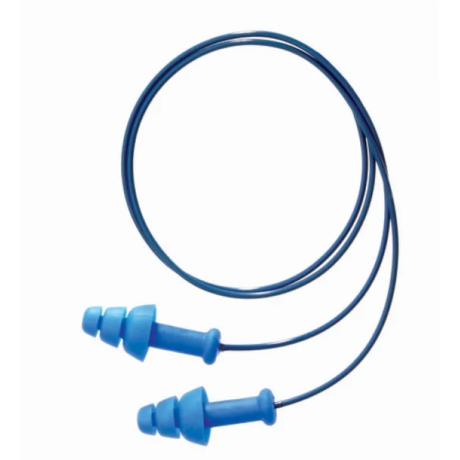Howard Leight Honeywell Smartfit Detectable Corded Ear Plugs (Pack of 50) — Blue